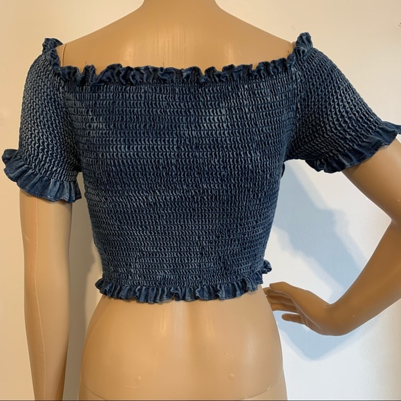 Mc Lorene denim cropped top - Picture 2 of 5